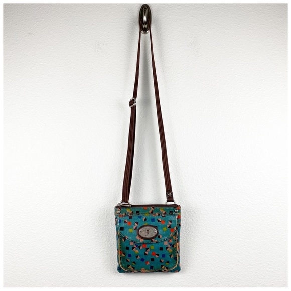 Fossil Key-per‎ Blue Printed Crossbody - Picture 1 of 13
